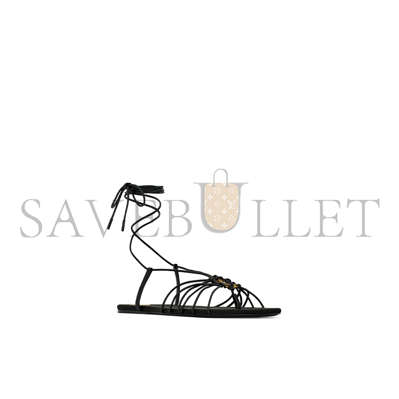 YSL BABYLONE SANDALS IN SMOOTH LEATHER 820656AAEOF1000